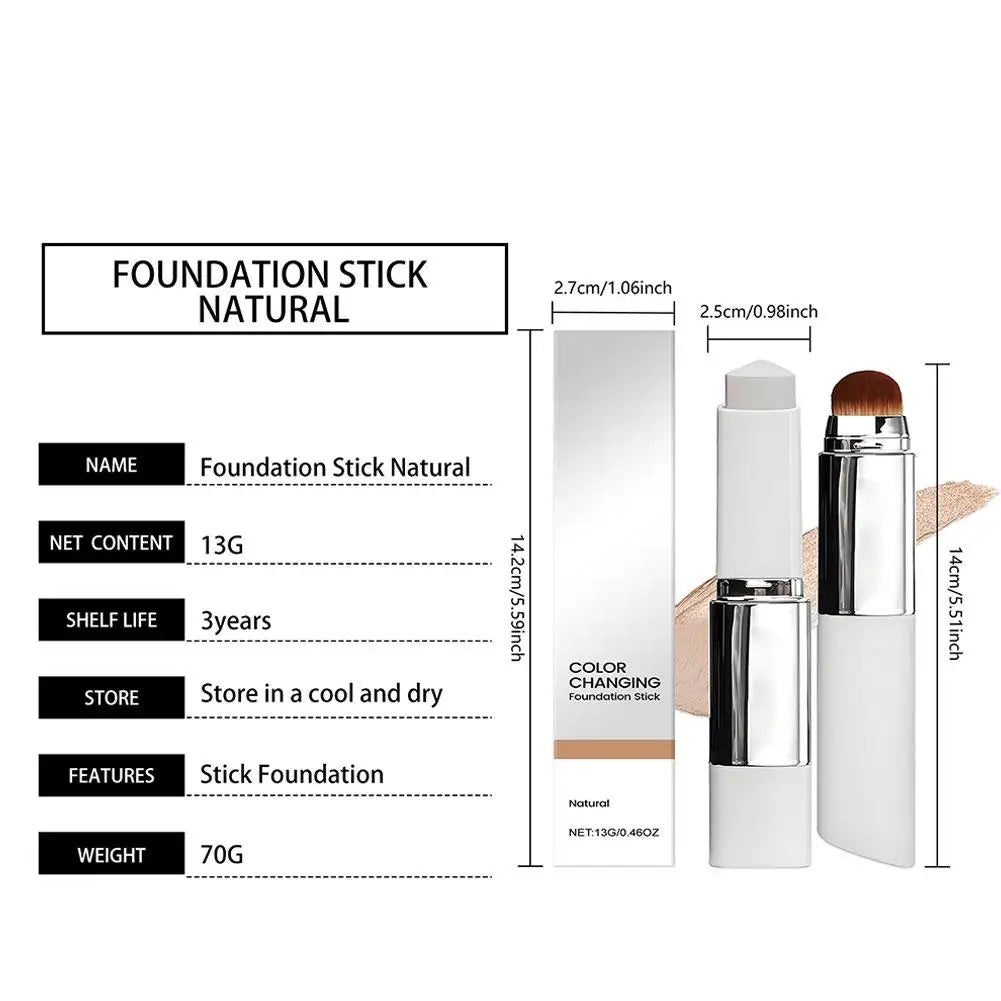 2-in-1 Color-Changing Foundation Stick For All Skin Types