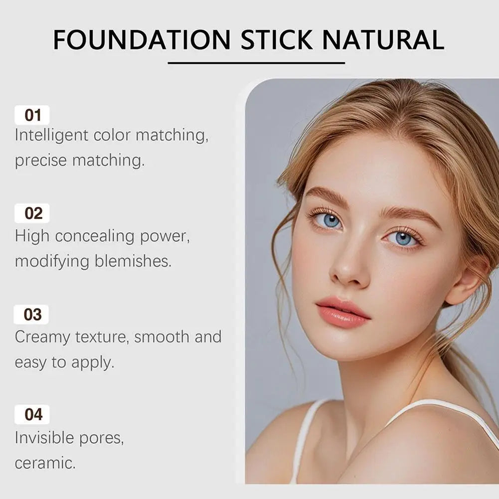 2-in-1 Color-Changing Foundation Stick For All Skin Types