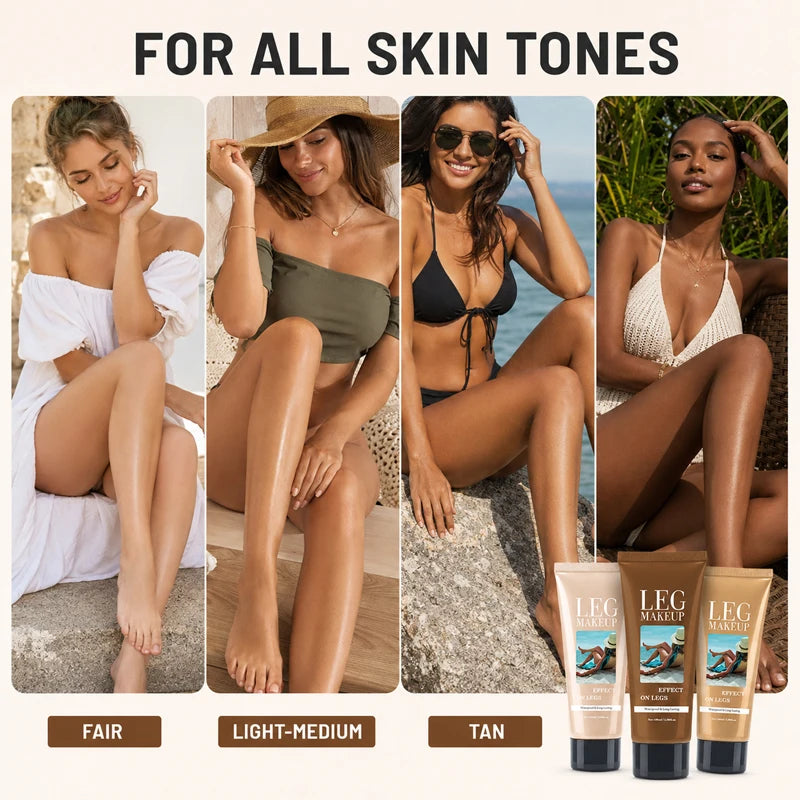LegAura™ Waterproof Body Veil – Full Coverage Leg Concealer Cream for Flawless, Smooth & Naturally Glowing Legs